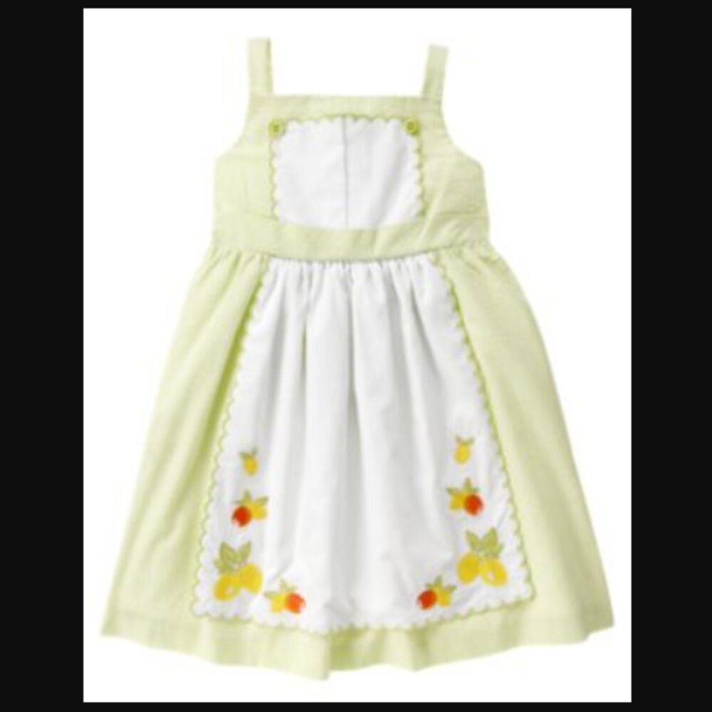 Janie and Jack Baby Girl A Taste of Capri Apron Dress Size 12-18M